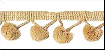 1 1/2" Cotton Ball Fringe with 1" Ball / sold by the yard