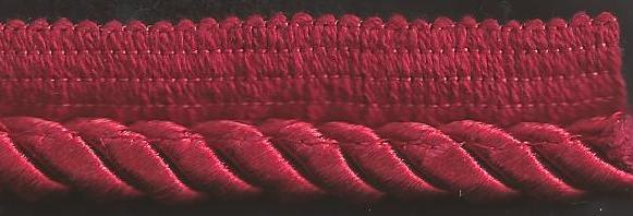 3/8" Twisted Cord w/ Lip - 18 yards / Red