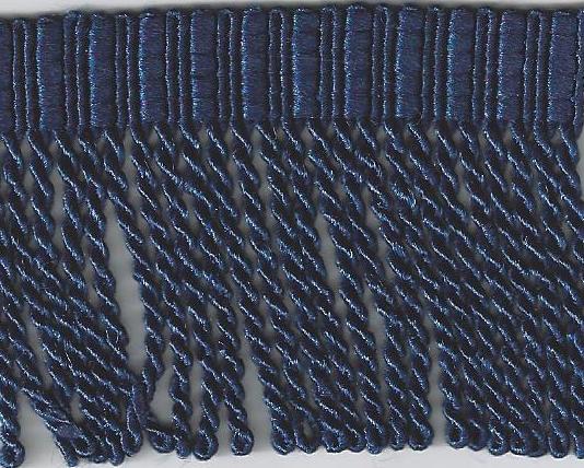 2" Knitted Bullion Fringe / 12 yards - Navy Blue