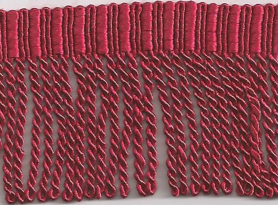 2" Knitted Bullion Fringe / 12 yards - Red