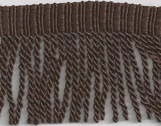 2" Knitted Bullion Fringe / 12 yards - Chocolate Brown