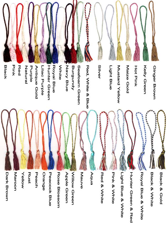 Chainette Bookmark Tassel - 100+ $.14 each / 500 + $.13 each / 1000 + $.12 each - 40 colors