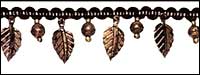 1 1/4" Metal Leaf and Bead Trim